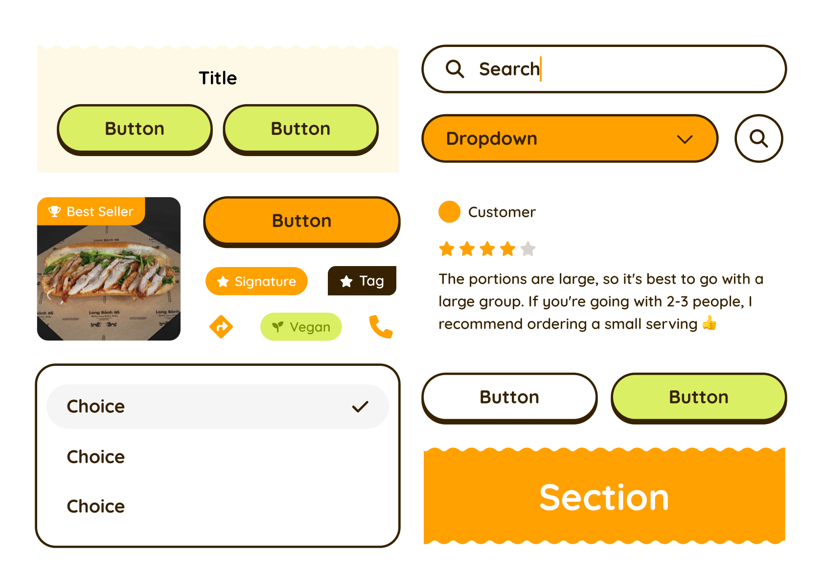 Long Banh Mi — design system components