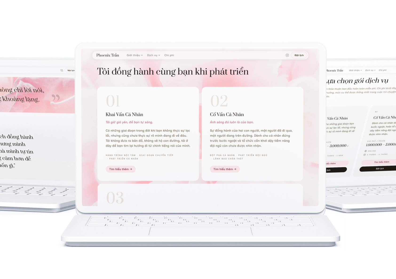 Phoenix Tran — home page sections