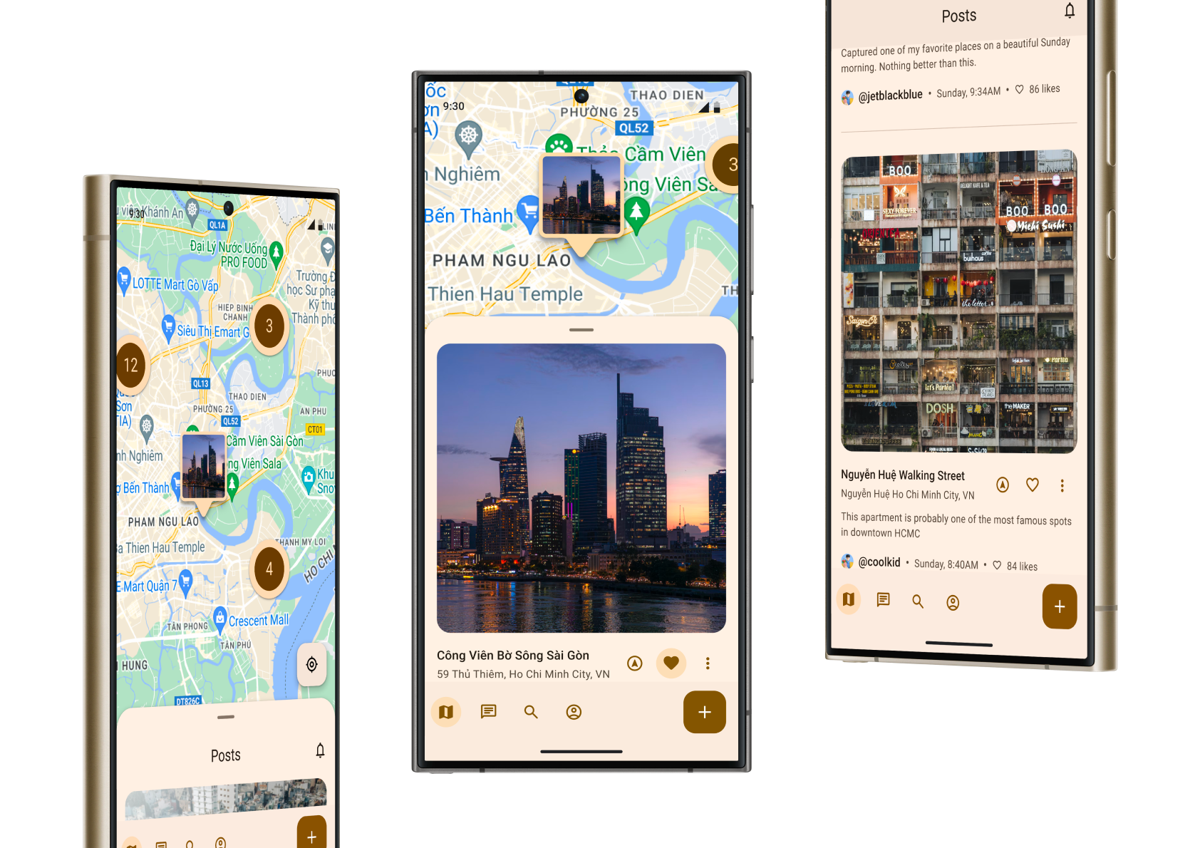 LocalLens — homescreen with map