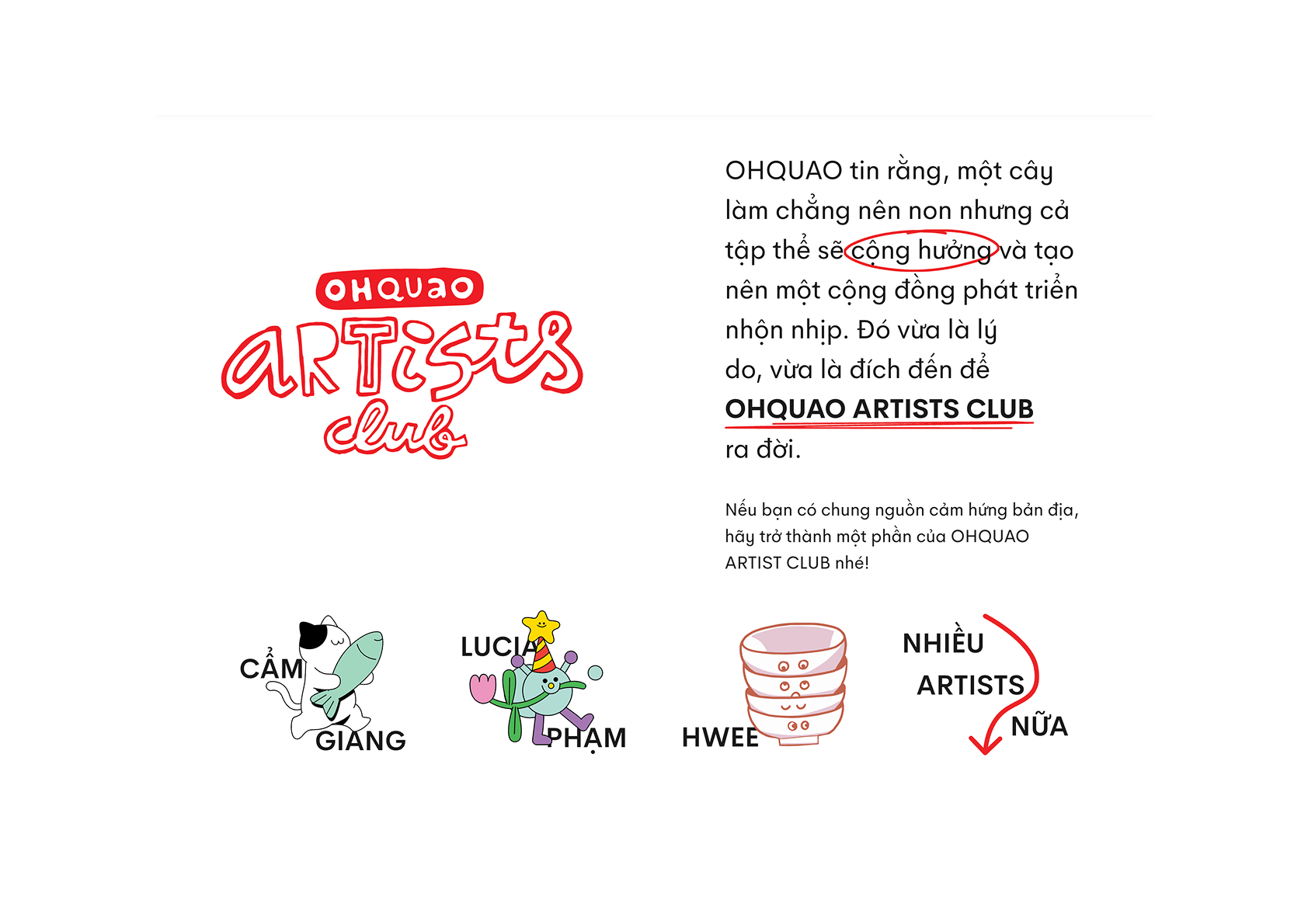 Ohquao Artist Club — intro and mission