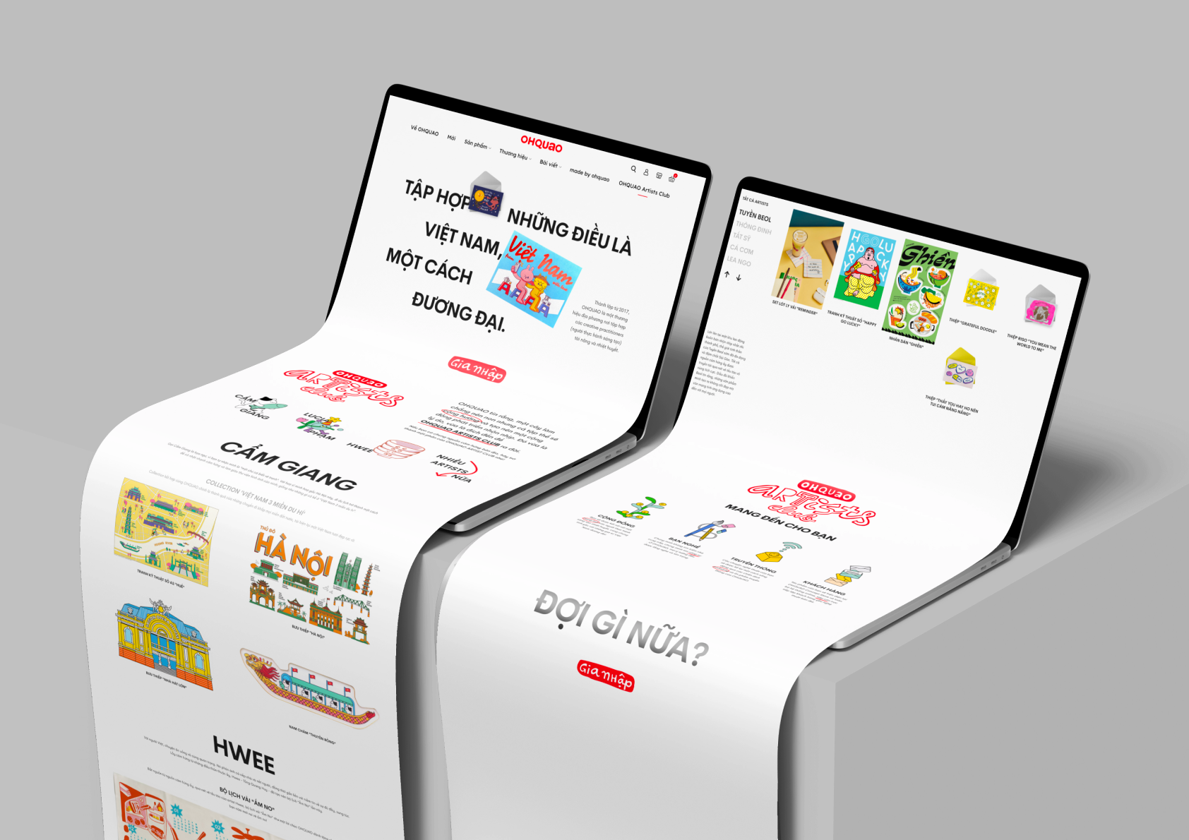 Ohquao Artist Club — full page scroll