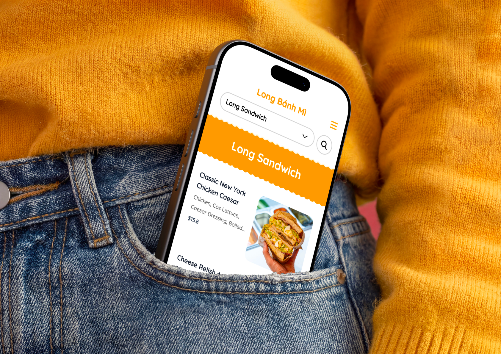 Long Banh Mi — mobile menu